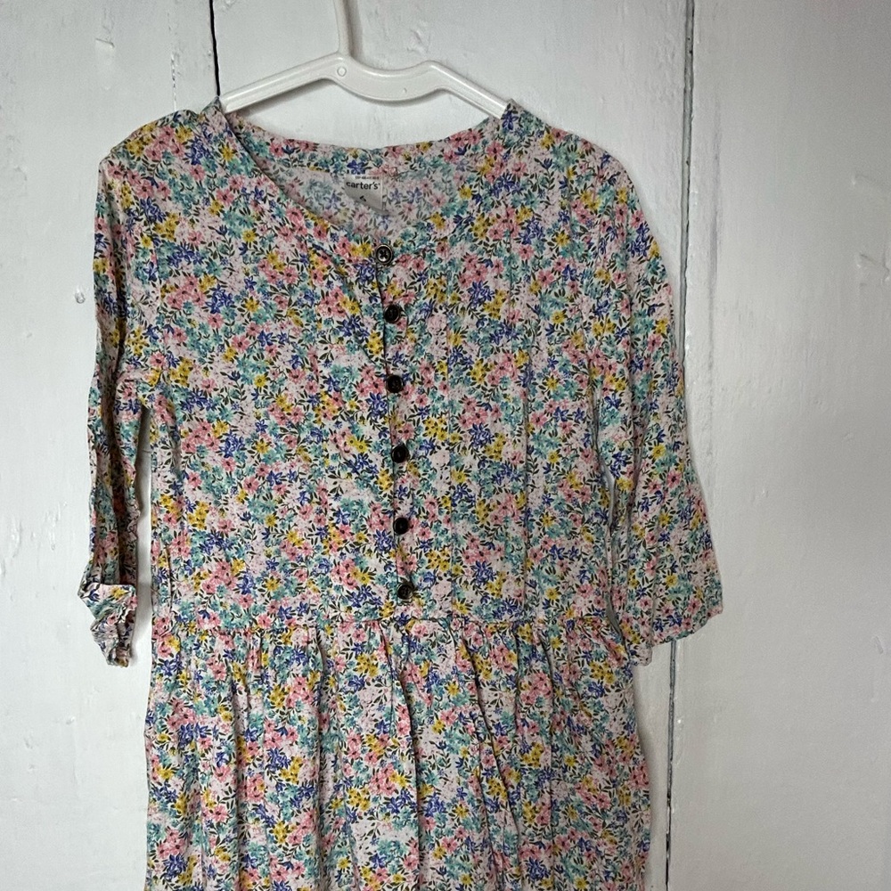 Spring Floral Multicolor Kids Dress